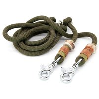 Hundeleine | Tauleine Führleine Ø10mm 3Fach Verstellbar Mit Edlem Hirschhorn Grün Lind-Grün Karabiner Silber von KENSONSfordogs