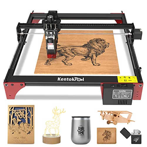 KENTOKTOOL Laser Graviermaschine, 50W CNC Lasergravur Maschine und Laser Cutter, Hochpräzises Gravieren Schneiden für Holz Metall Glas von KENTOKTOOL