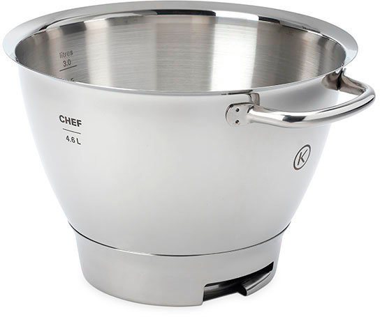 KENWOOD Küchenmaschinenschüssel Chef Titanium Edelstahl-Rührschüssel KAT711SS, Edelstahl, für alle Chef Titanium Küchenmaschinen der KVC7000 / 7300 / 7400 Serie von KENWOOD