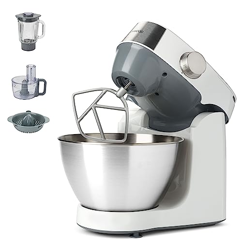 Kenwood Prospero Plus Knetmaschine, kompakte Schüssel, 4,3 l, K-Schneebesen, Knethaken und Stäbchen, KHC29.J0WH, 1000 W, Weiß von Kenwood