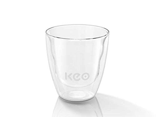 KEO doppelwandiges Teeglas Pyramiden-Glas 250 ml aus hochwertigem Borosilikatglas in Gastronomiequalität von KEO