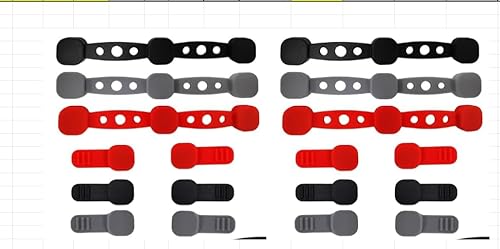 6 Stück Magnete für Airfryer Backpapier,Silikon Magnete für Airfryer,Magnet Heißluftfritteuse,Air Fryer Magnetische Silikon-Schnallen,Hochtemperaturbeständige (Schwarz, Grau, Rot) von KEORHEZ
