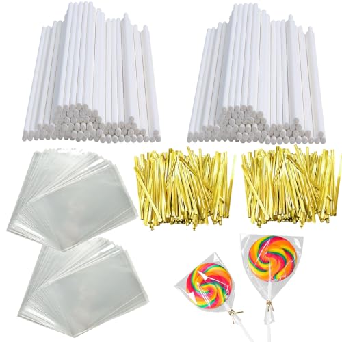 600 Stück Cake Pop Stiele Set Mit 200 Süßigkeiten Tüten & 200 Cake Pop Ständer Ideal Geeignet Für Süßigkeiten Gebäck Kuchen 200 Twist Ties Zur Befestigung 10 cm X 3.5 mm 600 Stück Cake Pop Stiele Set Mit 200 Süßigkeiten Tüten & 200 Cake Pop Ständer Ideal Geeignet Für Süßigkeiten Gebäck Kuchen 200 Twist Ties Zur Befestigung 10 cm X 3.5 mm von KEORHEZ