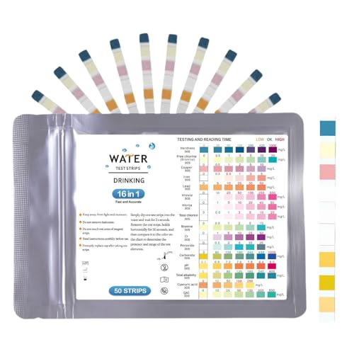 9 in 1 Teststreifen Aquarium,100 Stück 9 in 1 Aquarium Wassertest,zum Testen von Eisen, Kupfer, Nitrat, Nitrit, Chlor,usw. zur Messung von pH Wasserhärte im Aquarium Teich von KEORHEZ