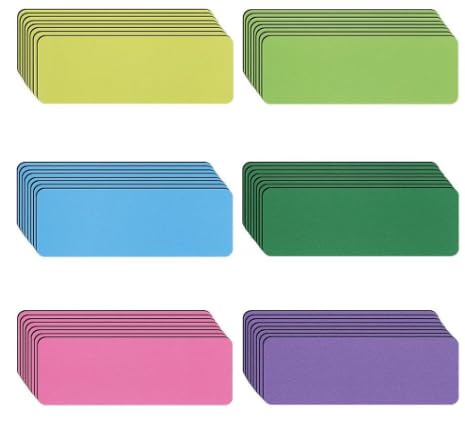 KEORHEZ 90 Stück Magnetschilder Zum Beschriften, 60x20mm Magnetstreifen beschreibbar, Wiederverwendbar Magnetetiketten, Magnetschilder zuschneidbar für Whiteboard Kühlschrank Metallschrank (9 Farben) KEORHEZ 90 Stück Magnetschilder Zum Beschriften, 60x20mm Magnetstreifen beschreibbar, Wiederverwendbar Magnetetiketten, Magnetschilder zuschneidbar für Whiteboard Kühlschrank Metallschrank (9 Farben) von KEORHEZ