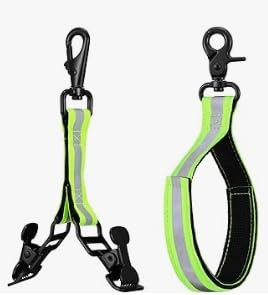 KEORHEZ Feuerwehr Handschuhhalter Feuerwehr, 2 Stück Reflektierende Handschuh Clip mit Metallclip, Doppelter Clip Handschuhe Halterung für Aufhängen Handschuhen, Handtüchern, Schutzhelmen von KEORHEZ