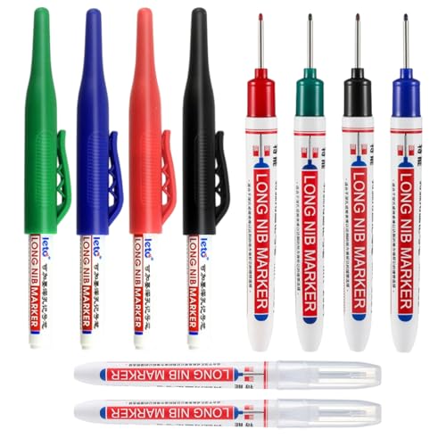 Permanentmarker Bohrlochmarker 10 Stück Tieflochmarker Bleistift, Permanent Marker 32 mm 20 mm Bohrlochmarker Metall, Wasserfester Spitze Tiefenlochmarker, Lochmarker für Holz Karton Wand Baustelle Permanentmarker Bohrlochmarker 10 Stück Tieflochmarker Bleistift, Permanent Marker 32 mm 20 mm Bohrlochmarker Metall, Wasserfester Spitze Tiefenlochmarker, Lochmarker für Holz Karton Wand Baustelle von KEORHEZ