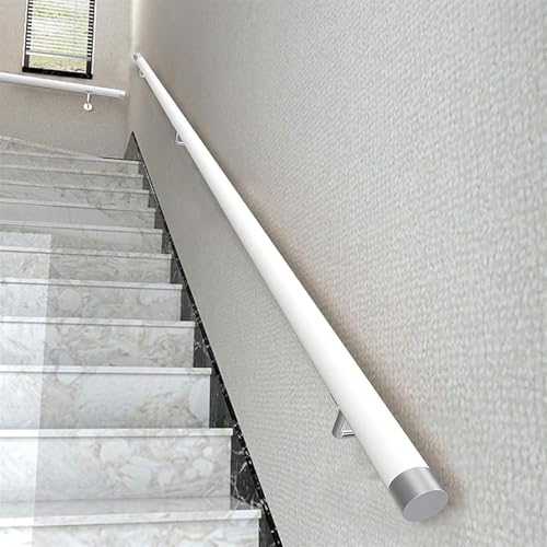 Holz Treppe Handläufe, Haus Gegen Die Wand Indoor Loft Ältere Geländer Handlauf Korridor Unterstützung Stab, Treppe Balustrade, Komplette Kit, 50-440cm (B, 180CM) von KEPMOGOH