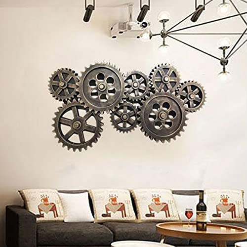 KEPMOGOH Hölzernes Zahnrad, Rustikales 3D-Steampunk-Zahnrad Für Die Wanddekoration Zu Hause, Für Bar/Büro/Hotel/Café/Restaurant, 90 X 6 X 50 Cm von KEPMOGOH