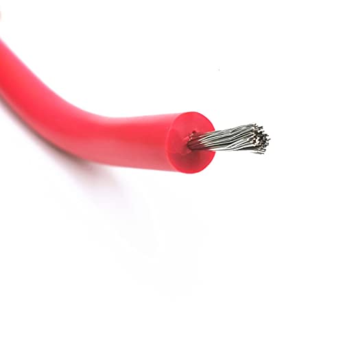 KEPOHK 5 m Hochspannungskabel und Kabel Weiches Silikondraht 10KV 15KV 20KV-20AWG 18AWG 17AWG 15AWG 10KV-18AWG Rot von KEPOHK