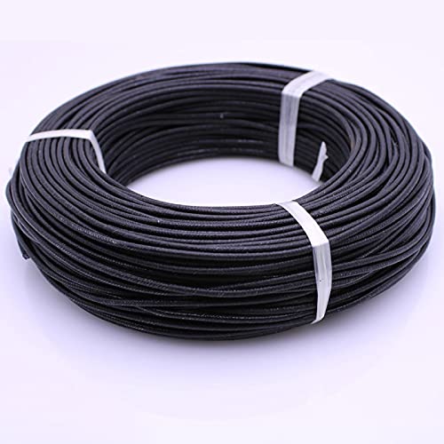 KEPOHK Hitzebeständig 300 ° C Glasfaser geflochtener Hochtemperatur-Silikondraht und Kabel 0,3 mm 0,5 mm 0,75 mm 1,0 mm 1,5 mm 2,5 mm 4 mm 6 mm 2,5 mm- 13 AWG Schwarz von KEPOHK