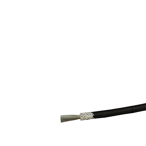 KEPOHK Hochtemperatur-Silikondraht und -kabel Hitzebeständig 300 °C Glasfasergeflecht 0,3 mm 0,5 mm 0,75 mm 1,0 mm 1,5 mm 2,5 mm 4 mm 6 mm 0 3 mm 22 AWG Schwarz von KEPOHK
