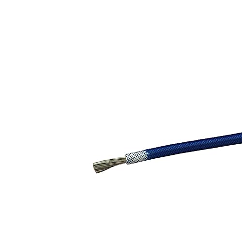 KEPOHK Hochtemperatur-Silikondraht und -kabel Hitzebeständig 300 °C Glasfasergeflecht 0,3 mm 0,5 mm 0,75 mm 1,0 mm 1,5 mm 2,5 mm 4 mm 6 mm 1 0 mm17AWG Blau von KEPOHK