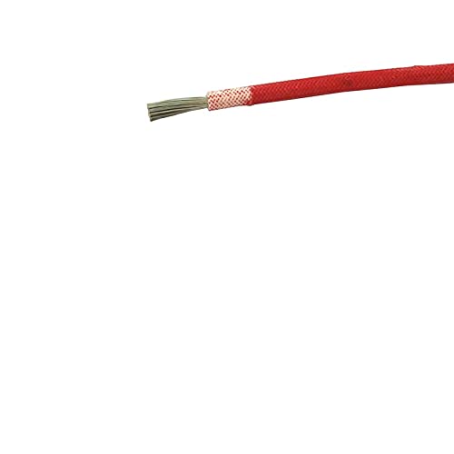 KEPOHK Hochtemperatur-Silikondraht und -kabel Hitzebeständig 300 °C Glasfasergeflecht 0,3 mm 0,5 mm 0,75 mm 1,0 mm 1,5 mm 2,5 mm 4 mm 6 mm 1 5 mm15 AWG Rot von KEPOHK