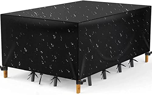 KEPPD Abdeckung für Gartenmöbel, 300x180x80cm Schnell Trocknend Gartenmöbel Abdeckung Wasserdicht Winddicht UV-Beständiges 420D Oxford Geweb Groß Abdeckplane Schutzhülle für Gartenmöbel Gartentisch von KEPPD