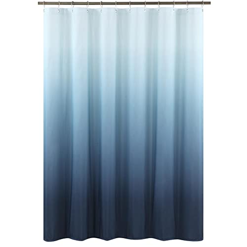 KEPPD Duschvorhang mit Farbverlauf Blau, verdicktes Polyester, extra lang, wasserdicht, Bedruckt, dekorativer moderner Badvorhang, XXL, 90 x 200 cm, Duschvorhang von KEPPD