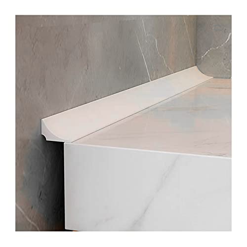 Badewannen-Dichtungsstreifen, Duschdichtungsstreifen, selbstklebendes Dichtungsband, Duschschwelle Wasserbarriere für Waschbecken, Badewanne, Feuchtraumboden (Weiß (2 m)) von KEQKEV