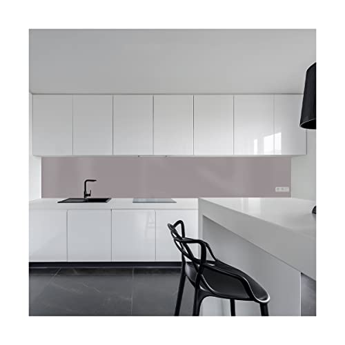 KeraBad Küchenrückwand aus Aluverbund, Spritzschutz Küche, 3mm dick, Grau, 30x140cm von KERABAD