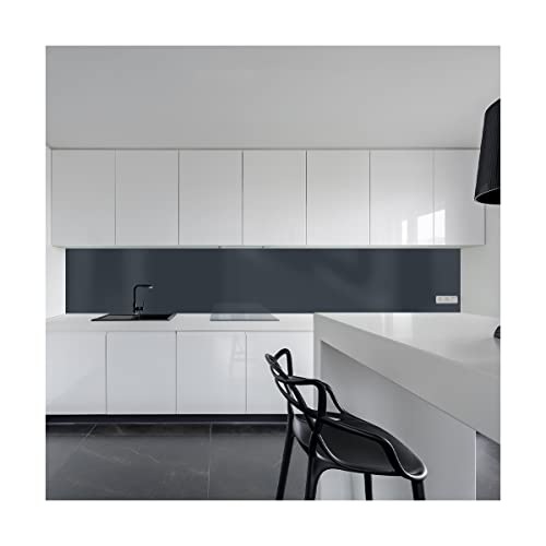 KeraBad Küchenrückwand aus Aluverbund, Spritzschutz Küche, 3mm dick, Anthrazit, 30x140cm von KERABAD