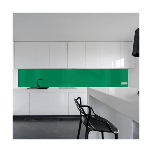 KeraBad Küchenrückwand aus Aluverbund, Spritzschutz Küche, 3mm dick, Grün, 40x100cm von KERABAD