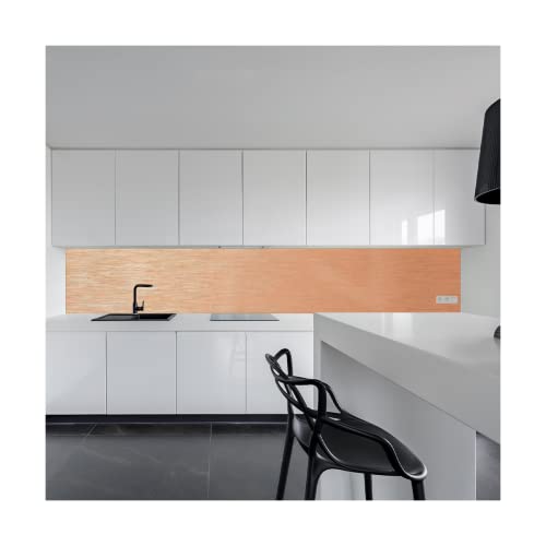 KeraBad Küchenrückwand aus Aluverbund, Spritzschutz Küche, 3mm dick, Kupfer-Gebürstet 30x100cm von KERABAD