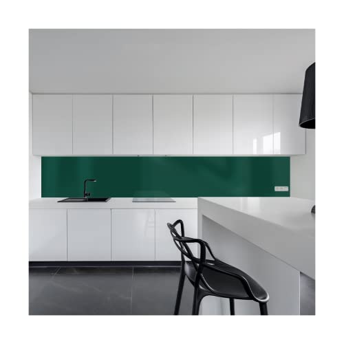KeraBad Küchenrückwand aus Aluverbund, Spritzschutz Küche, 3mm dick, Moosgrün, 40x100cm von KERABAD