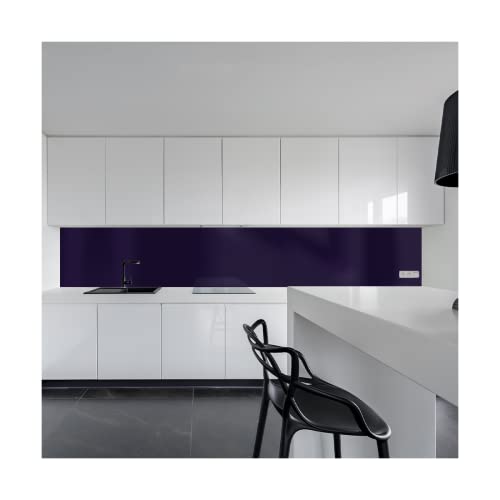 KeraBad Küchenrückwand aus Aluverbund, Spritzschutz Küche, 3mm dick, Nachtblau, 40x100cm von KERABAD