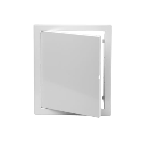 Revisionsklappe aus Metall 20x30 in Weiß - Wartungsklappe hochwertig verarbeitet/pulverbeschichtet - Revisionstür für Trockenbau - Wände und Decken - Einfache Installation von KERABAD