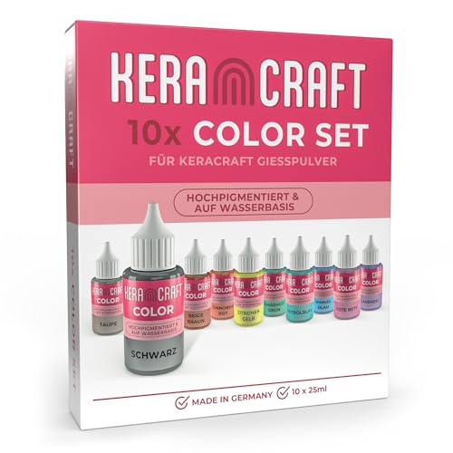 KERACRAFT Color 25ml - Farbpigmente für Gießpulver 10er Set von KERACRAFT