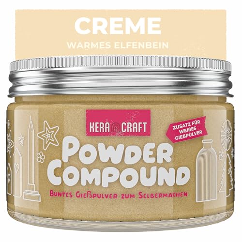 KERACRAFT Powder Compound 150g - Creme - Bis zu 15kg buntes Gießpulver zum Selbermachen von KERACRAFT