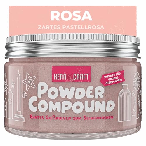 KERACRAFT Powder Compound 150g - Rosa - Bis zu 15kg buntes Gießpulver zum Selbermachen von KERACRAFT