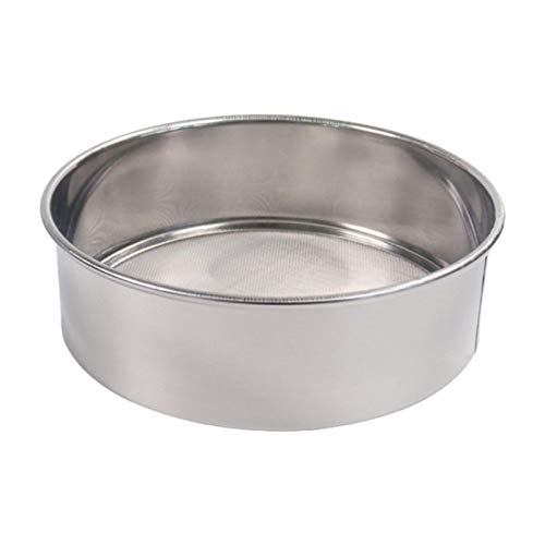 Edelstahl Mehlsieb, Mehlsieb zum Backen, Rundes Mehlsieb Feinmaschig, Handsieb zum Backen, Spülmaschinenfest Küchensieb für Mehl, Zuckerpulver, Kakaopulver von KERALI