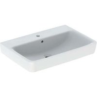 Geberit Renova Plan, Waschtisch, 70x48 cm, 1 Hahnloch, mit Überlauf, 501644, Farbe: Weiß - 501.644.00.1 von KERAMAG