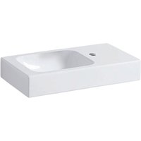 Geberit iCon Waschtisch 53x31cm, weiß, Ablagefläche rechts, Farbe: Weiß, mit KeraTect - 124053600 von KERAMAG