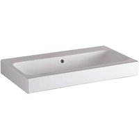 Geberit iCon Waschtisch 750x485mm weiß, 124078 ohne Hahnloch, Farbe: Weiß - 124078000 von KERAMAG