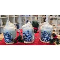 Duftkerze Im Glas - Schneemann Winterduft Handverziert von KERAMIKFLAMME
