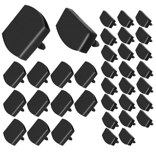 36Pcs 55mm x 9mm Kunststoff Bett Lattenrost Abdeckung Ersatz Halter Kappen für die Sicherung von Holzlatten Bettkasten für Einzel Doppel und King Size Betten (12 Endkappen + 24 Mitte Kappen), schwarz von KERANSTINE