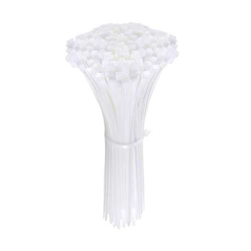 Kabelbinder Weiß 4mm x 300mm 100 Stück – beständige Nylon 66 Kabelzwingen 18kg Zugfestigkeit für Innen/Außen Kabelbinder Weiß 4mm x 300mm 100 Stück – beständige Nylon 66 Kabelzwingen 18kg Zugfestigkeit für Innen/Außen von KERANSTINE