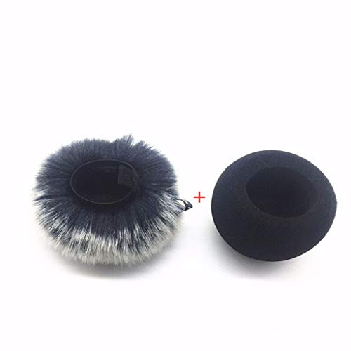 KERDEJAR Fellige Windschutzscheiben-Muff Windabdeckung Schaumstofffilter Schwamm Mikrofon Winddicht Abdeckung für Zoom H1 Handy Recorder Mikrofon von KERDEJAR