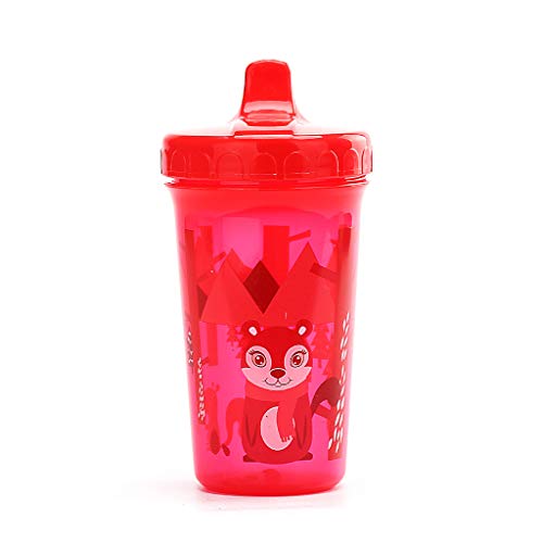 KERDEJAR Trinkbecher, Fuchs-Hasen-Motiv, auslaufsicher, 300 ml, Rot von KERDEJAR