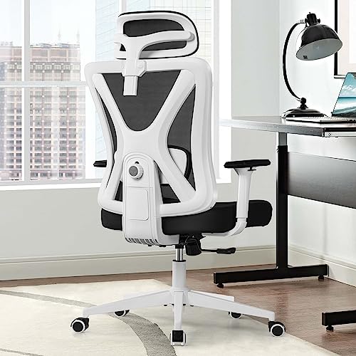 KERDOM Bürostuhl, Ergonomischer Schreibtischstuhl mit Verstellbarer Kopfstütze und Lendenwirbelstütze, höhenverstellbarer Drehstuhl mit 130° Schaukelfunktion. Belastbarkeit 150kg KERDOM Bürostuhl, Ergonomischer Schreibtischstuhl mit Verstellbarer Kopfstütze und Lendenwirbelstütze, höhenverstellbarer Drehstuhl mit 130° Schaukelfunktion. Belastbarkeit 150kg von KERDOM