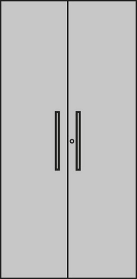 KERKMANN Aktenschrank Vorbautüren für Büro-Regal Dante Feldbreite 800mm 5 OH anthrazit von KERKMANN