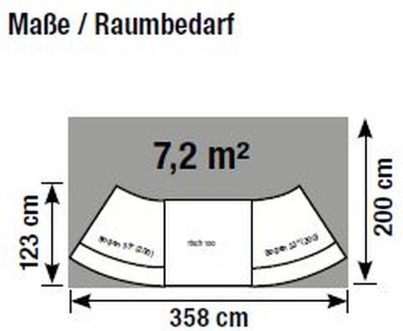 KERKMANN Empfangstheke Bogentheke Bari mit Niedrigmodul weiß von KERKMANN