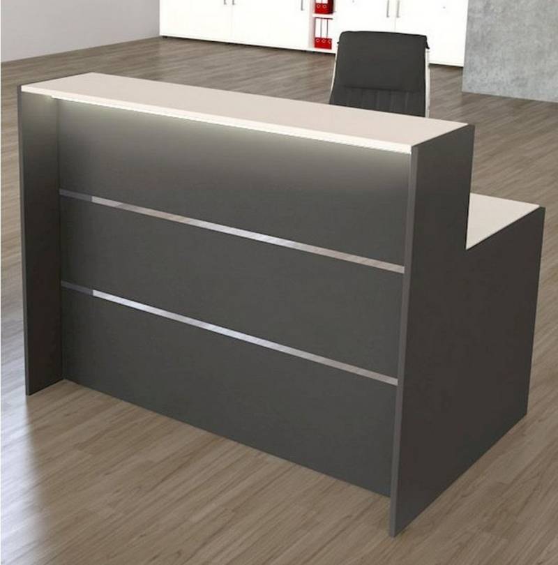 KERKMANN Empfangstheke Linear-Theke Bari BxHxT 140x112x80cm anthrazit von KERKMANN