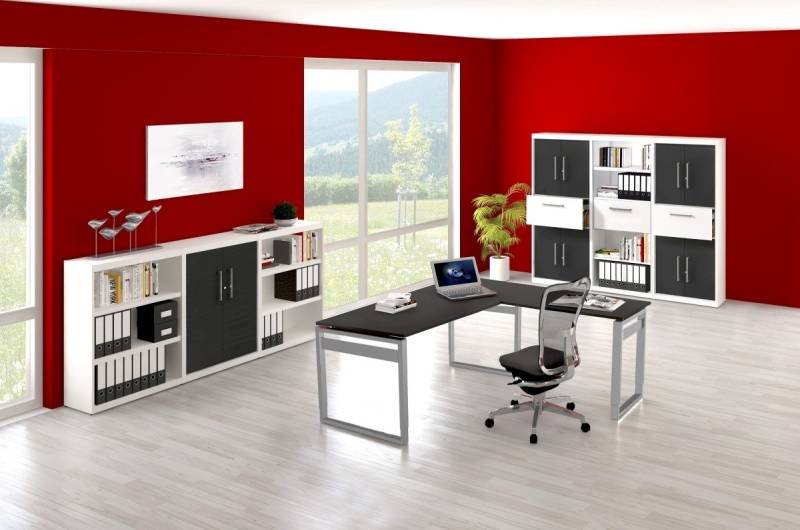 KERKMANN Schreibtisch Freiformtisch StageOne Form 5 BxT 195x80/100cm anthrazit KERKMANN Schreibtisch Freiformtisch StageOne Form 5 BxT 195x80/100cm anthrazit von KERKMANN