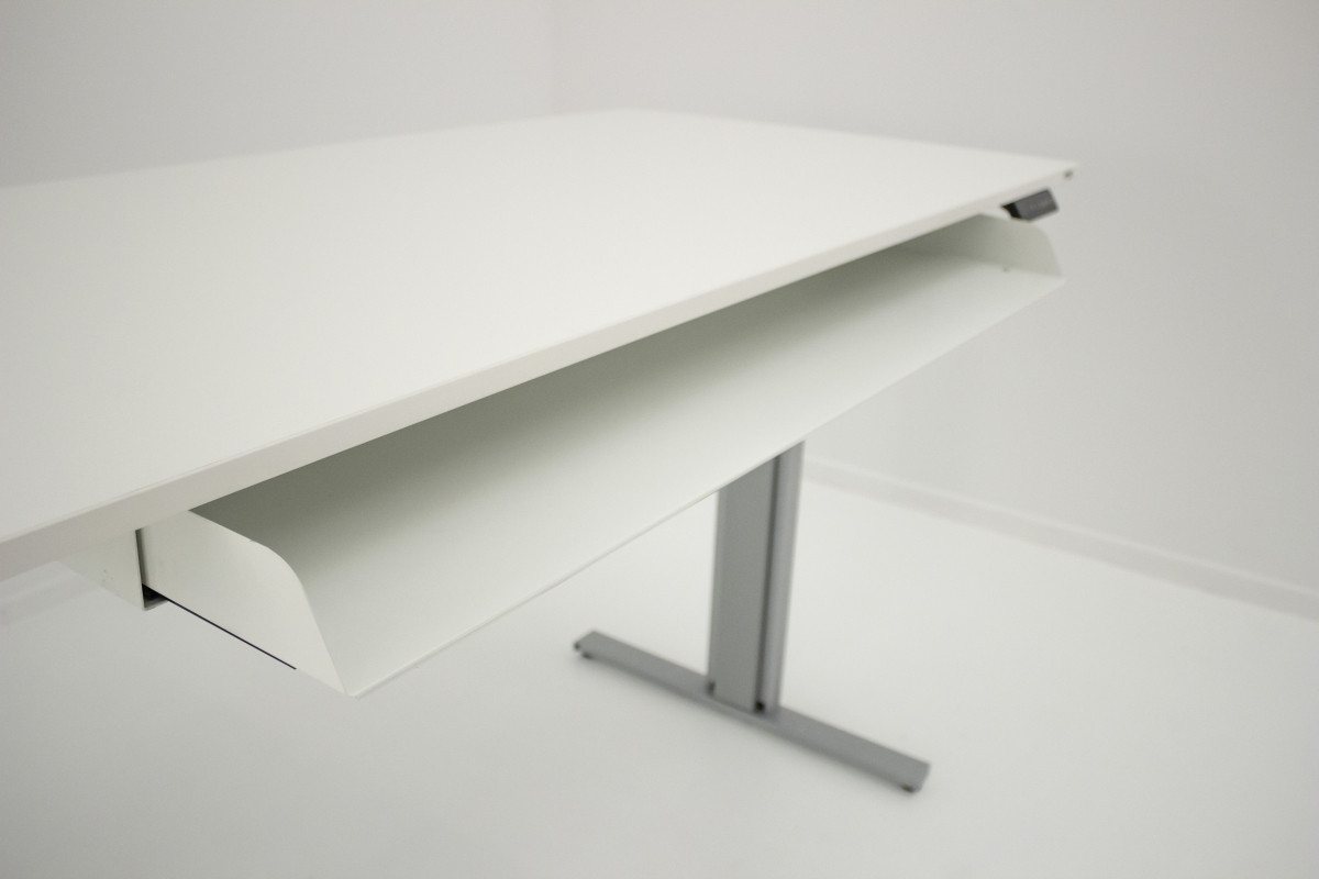 KERKMANN Schreibtisch Sitz-/Stehtisch Move 3 BxT 180x180cm (mit Anbautisch) silber/weiß. KERKMANN Schreibtisch Sitz-/Stehtisch Move 3 BxT 180x180cm (mit Anbautisch) silber/weiß. von KERKMANN