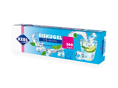 KERL Eiskugel-Beutel für 360 Eiskugeln, Selbstverschluss, Blau von KERL