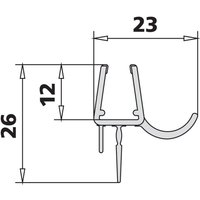 3249 2x Dichtleiste gi 1216 9B Länge: 550 mm - Kermi von KERMI