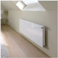 Plan-K therm-x2 Flachheizkörper glatt Typ 22 Weiß 505x102x1105mm mit Abdeckung 1480W bei 75/65/20 Grad c - Kermi von KERMI