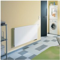 Plan-V Flachheizkörper glatt Typ 11 Weiß 905x63x405mm Ventil rechts mit Abdeckung 512W bei 75/65/20 Grad c - Kermi von KERMI